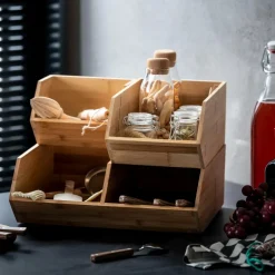 BAMBOO Cassettiera 2 Cassetti Naturale