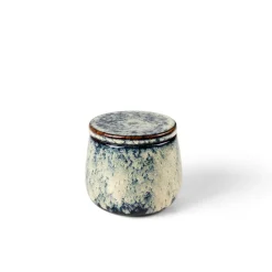 CERAMIC Candela In Vaso Blu