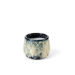 CERAMIC Candela In Vaso Blu