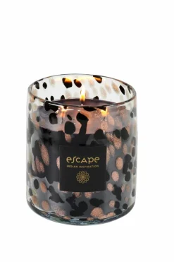 ESCAPE INDIAN INSPIRATION Candela Profumata In Vaso Nero, Rame, Multicolore