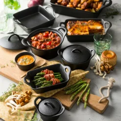 FERO Cocotte Con Coperchio 40 CL Nero