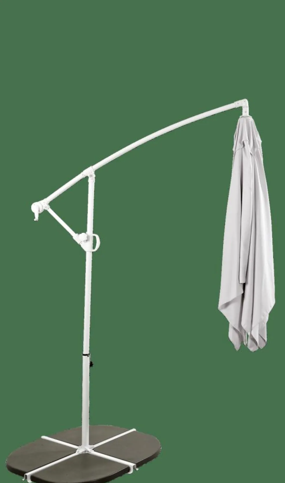 FIJI Ombrellone Sospeso Senza Base Grigio Chiaro