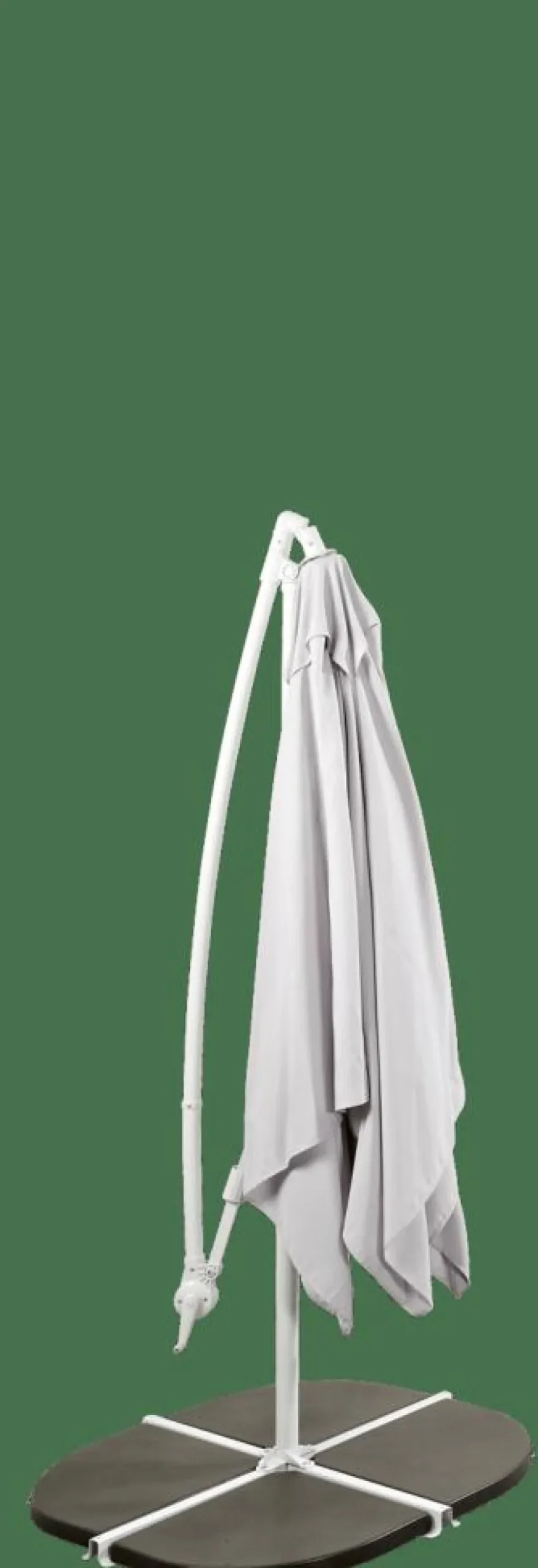 FIJI Ombrellone Sospeso Senza Base Grigio Chiaro