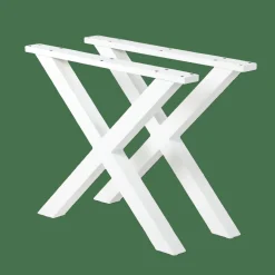 FORMAX Tavolo Da Giardino Con Gambe X Nero/bianco