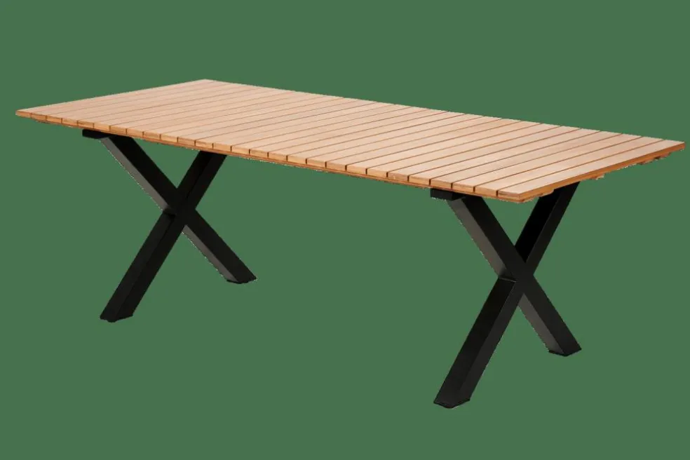 FORMAX Tavolo Da Giardino Con Gambe X Naturale/nero