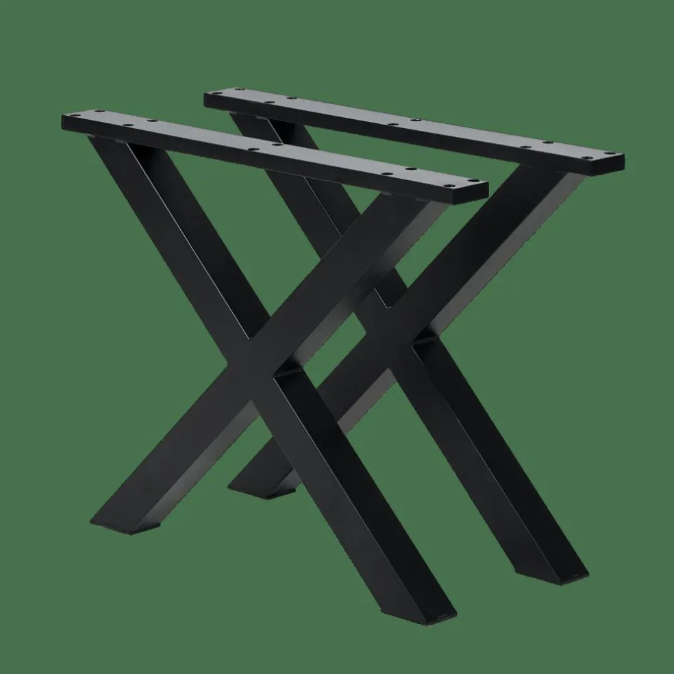 FORMAX Tavolo Da Giardino Con Gambe X Naturale/nero