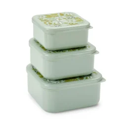FRESHMOOD Contenitori X Snack Set Da 3 Seafoam + Stampa Loulou Colore: Seafoam