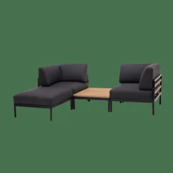 HANNA Lounge Poltr Ad Angolo Nero