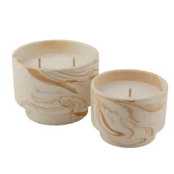 MARBLE Candela Da Esterno Bianco, Arancione