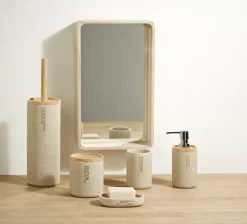 NEW RESIN Bicchiere Porta Spazzolino Naturale