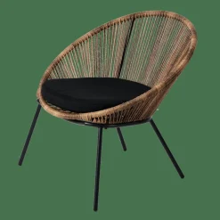 PAPAYO Sedia Lounge Con Cuscino Naturale