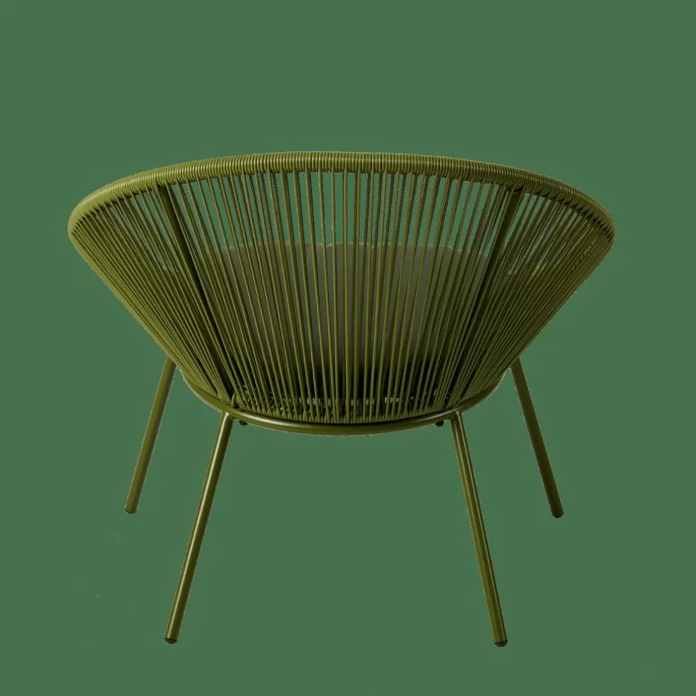 PAPAYO Sedia Lounge Con Cuscino Verde