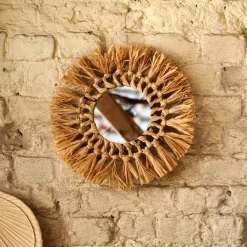 RAFFIA Portacandele Naturale
