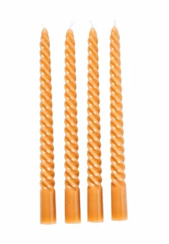 TWIST Candele Intrecciate Set Di 4 Rosso