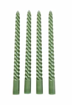 TWIST Candele Intrecciate Set Di 4 Rosso