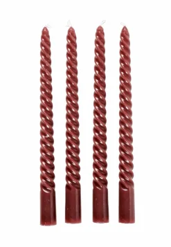 TWIST Candele Intrecciate Set Di 4 Rosa